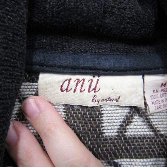 Anu By Natural Cotton Winter Snowflake Print Blazer Jacket Size Medium Lagenlook - Picture 4 of 10